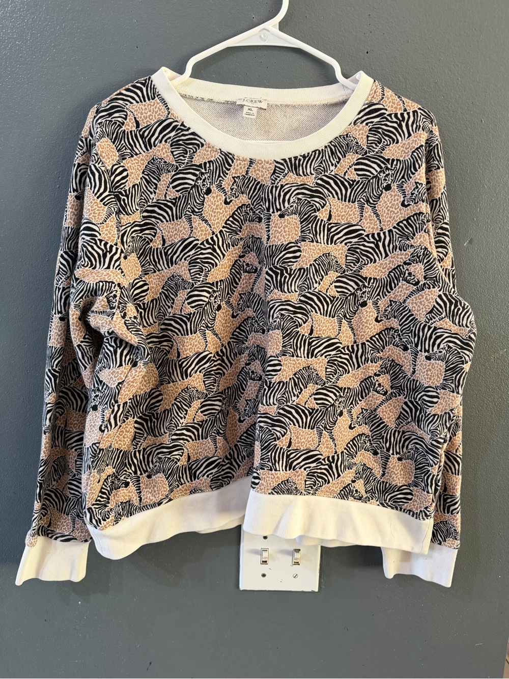 J crew zebra crewneck